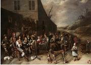 Gillis van Tilborgh Outside a Tavern Germany oil painting reproduction